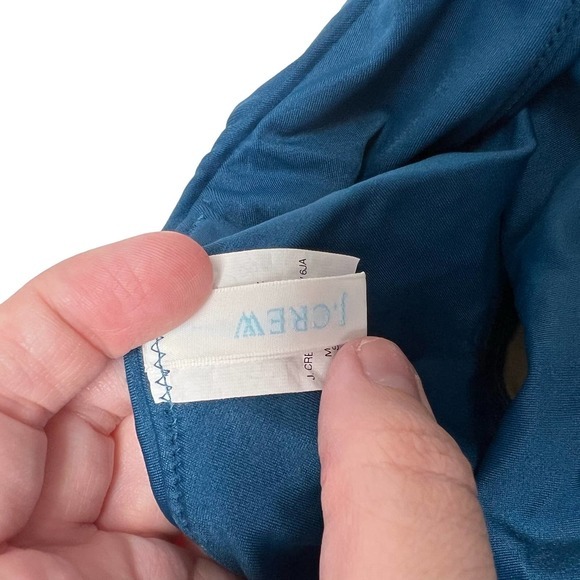 J.Crew Ruched‎ Twisted One Shoulder Bathing Suit Blue Size 2 - Picture 3 of 8